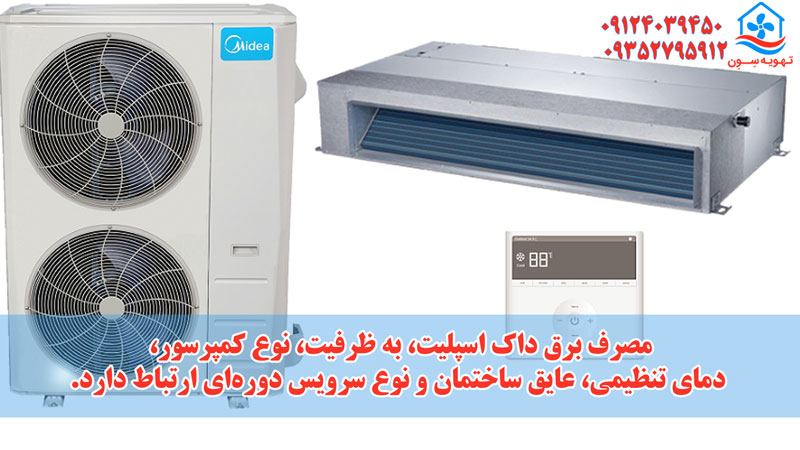 مصرف برق داکت اسپلیت